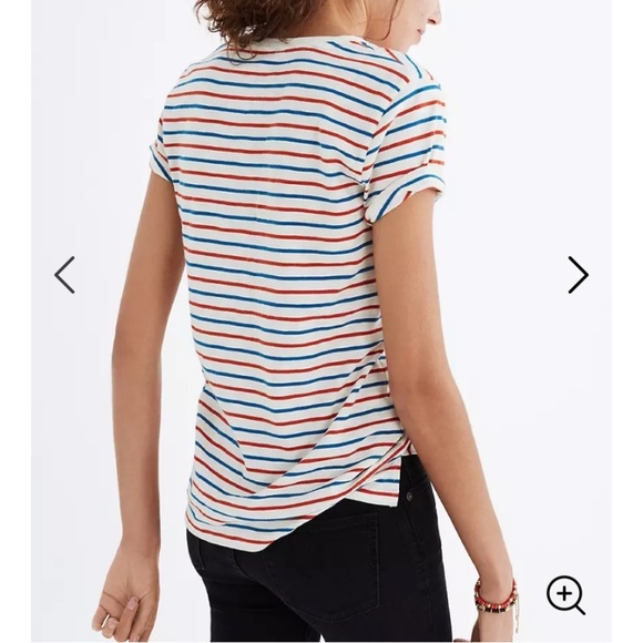 Madewell Whisper Cotton V-Neck Pocket Tee - Picture 4 of 4